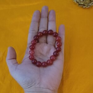 Elegant Red Beaded Bracelet